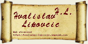 Hvalislav Lipovčić vizit kartica